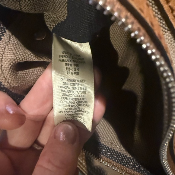 Elegant Tan and Black Burberry Hobo Bag with Tassel - Picture 14 of 15